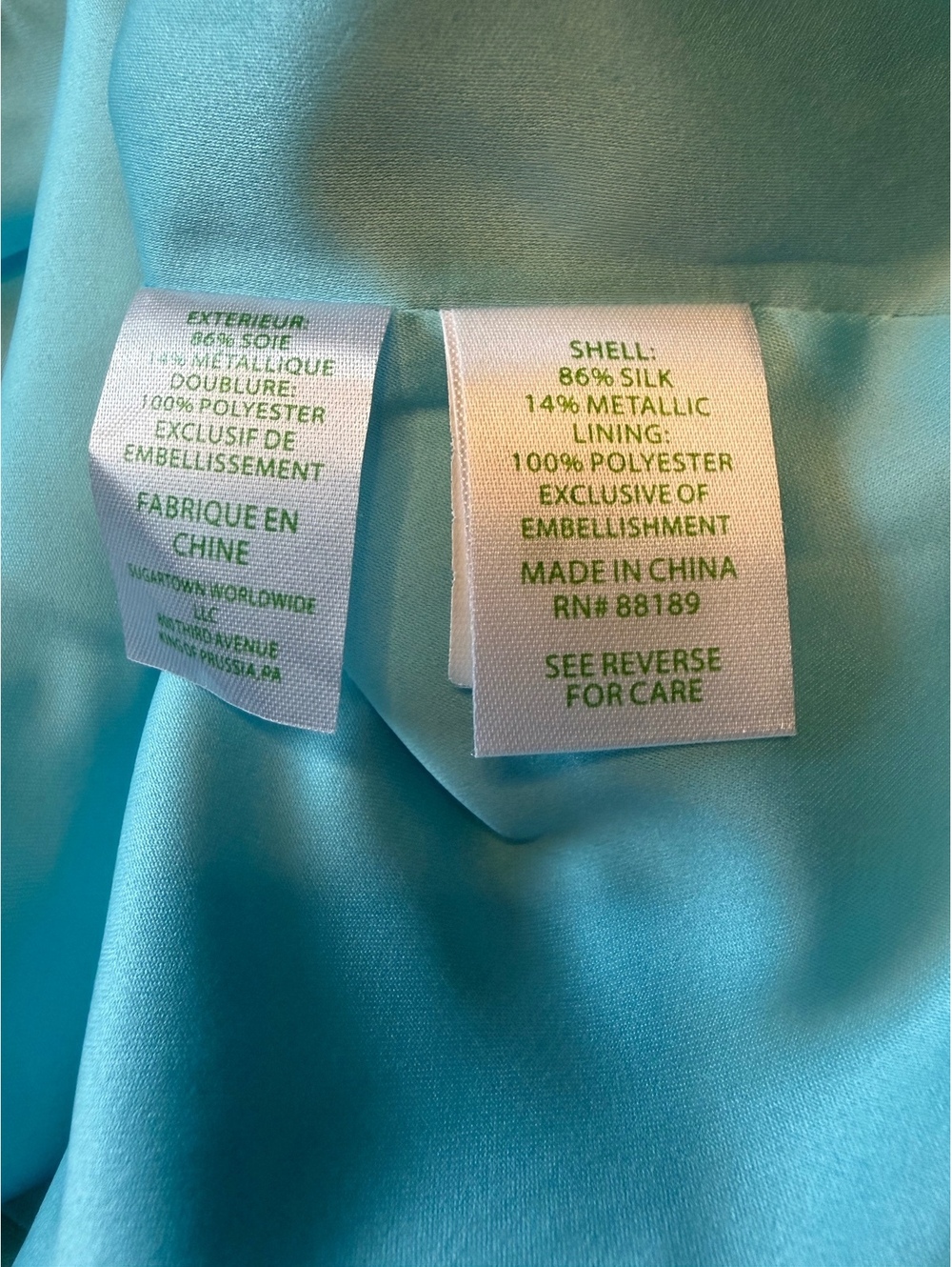 LILLY PULITZER Colby Tunic Dress Blue Silk Gold SIZE 4 - Picture 5 of 5